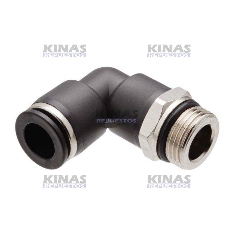 CONEXION CODO CONECTOR OD 08MM X 1/8NPT (PLASTICO)