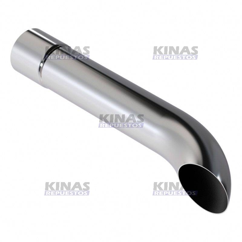 PUNTERA ESCAPE CROMADA 3P CURVA 350MM