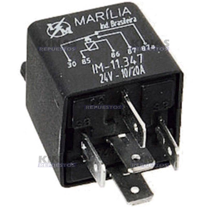 RELAY AUXILIAR 24V 5T 10/40AMP MBB/SCANIA
