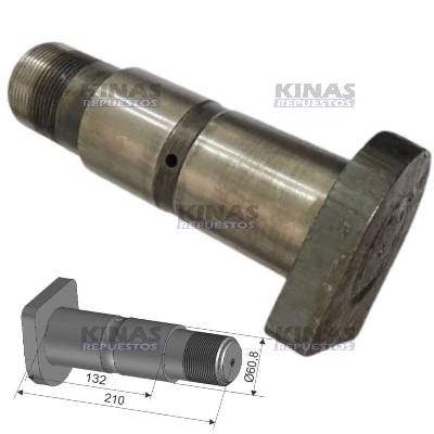 PERNO BALANZA SUSPENCION C/ROSCA 60,8X132/148MM TRUCK/CARRETA