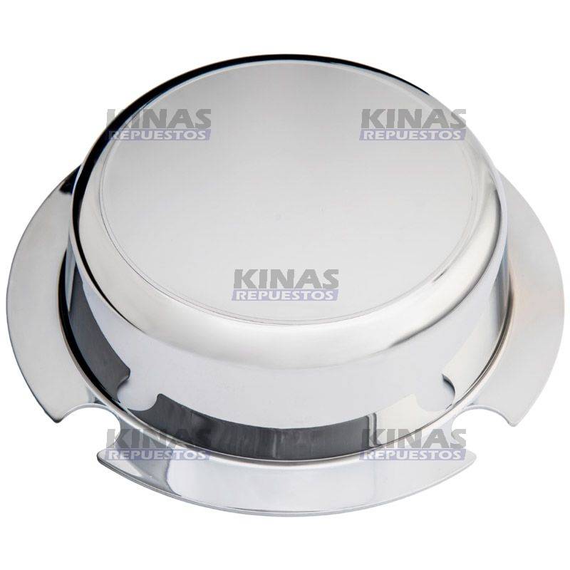 APLIQUE CROMADO/NIQUELADO TAPA MAZA CARRETA 4F GRANDE