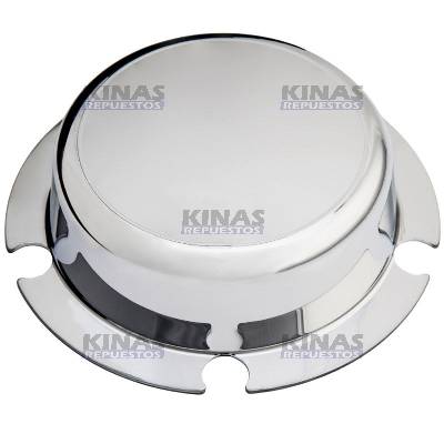 APLIQUE CROMADO/NIQUELADO TAPA MAZA CARRETA 5F GRANDE