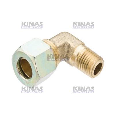 CONEXION CODO CONECTOR MACHO OD 12MM X 3/8NPT METAL | RG 1006-29 / CFM06-1206M