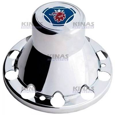 APLIQUE/TAPA CROMADO MAZA TRACION SCANIA 112/113/P94/114/124/S4 (ADESIVADO) | 118.10D/431.010