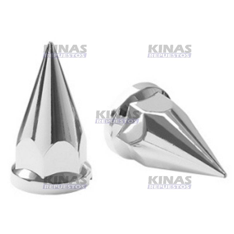 TAPA CROMADA TUERCA RUEDA 33MM C/PUNTA | C219