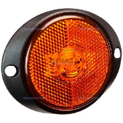 FARO LATERAL CARRETA NARANJA RANDON 65MM LED 12V/24V BIVOLT C/MOLDURA | H37103