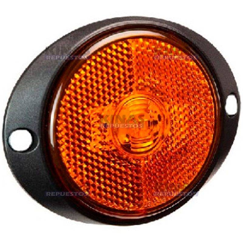 FARO LATERAL CARRETA NARANJA RANDON 65MM LED 12V/24V BIVOLT C/MOLDURA | H37103