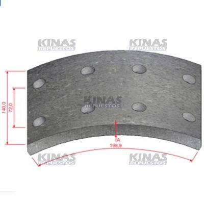 FIBRA FRENO DELANTERO/TRASERO MBB 1313 X | DUR-580 X