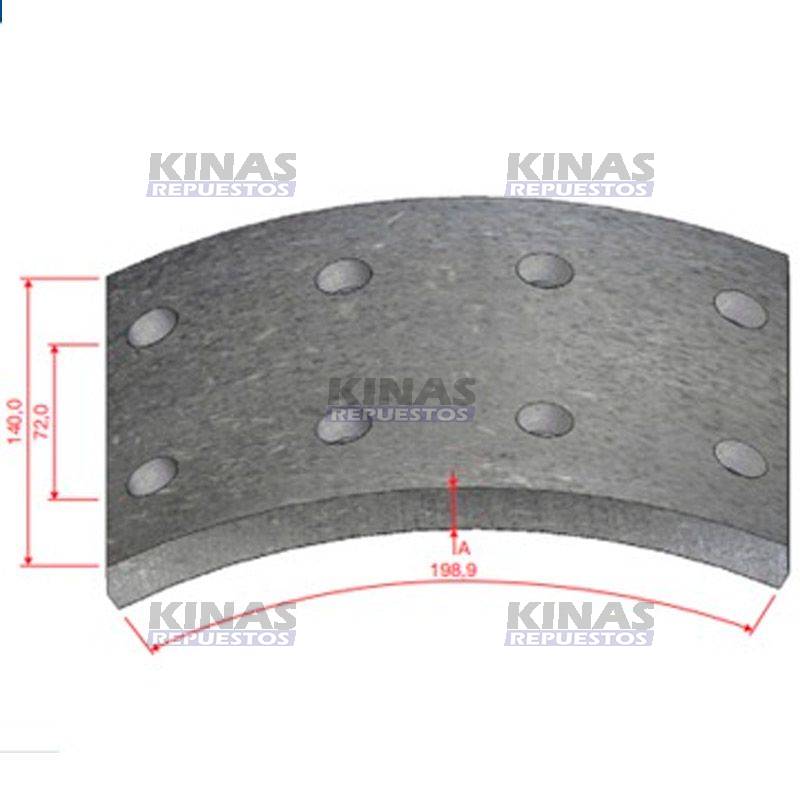 FIBRA FRENO DELANTERO/TRASERO MBB 1313 X | DUR-580 X