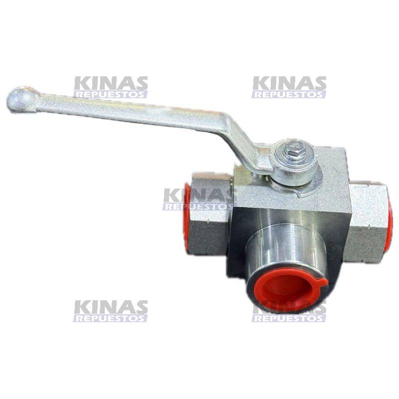 VALVULA SELECTORA FLUXO HIDRAULICO CAZAMBA/MUQUI 3VIAS 1P NPT 4500PSI | MR-169-1121