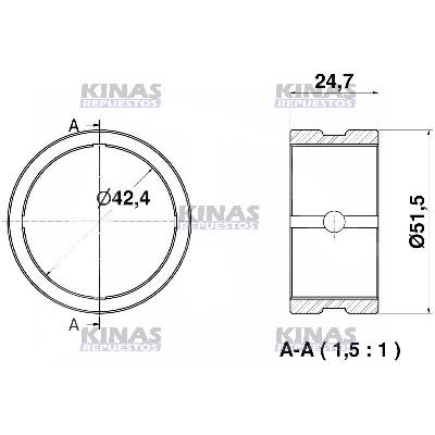 BUJE EJE ZETA FRENO CARRETA TUBELESS (50.9X41.6X25) NYLON | 1919N/THOR-19000/2310