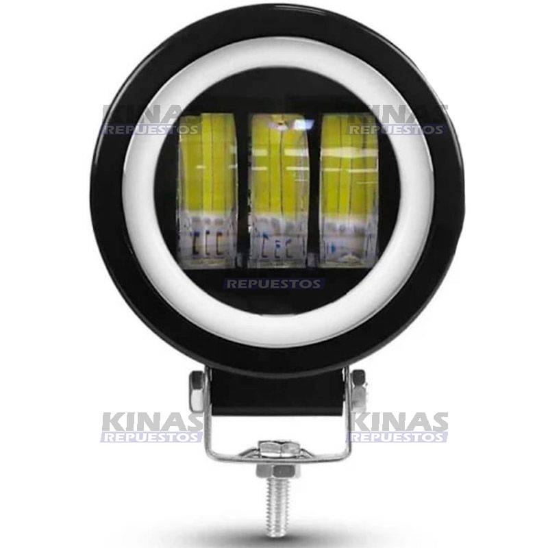 FARO DELANT SC 124 LED BLANCO REDONDO 95MM (3LED) LUPADO/OJOS BORDE BLANC 12/24V | LED D26ER