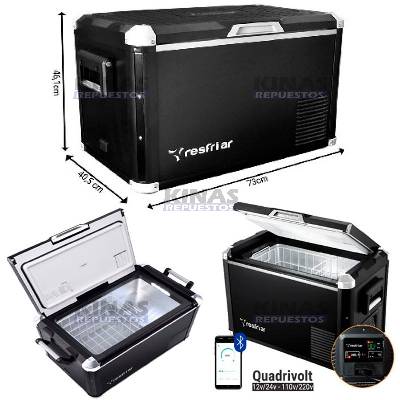 HELADERA EXTERNA 45 LITROS BLUETOOTH 12V/24V/110V/220V (C/DISPLAY DIGITAL) | RESGP45/4V