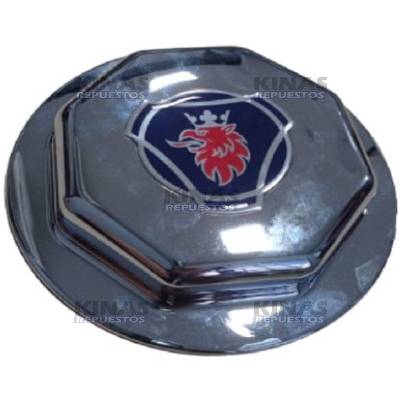 APLIQUE/TAPA CROMADO MAZA DELANTERA SCANIA S5 C/ROSCA (ADESIVADO) | 431.007