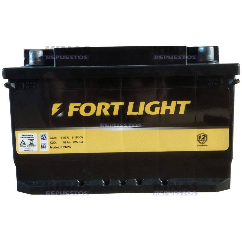 BATERIA 12V 70AMPERES DERECHO (CCA 510) | F26PS