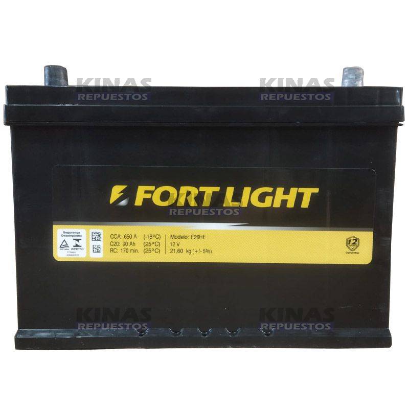 BATERIA 12V 90AMPERES IZQUIERDO (CCA 650) | F26HE