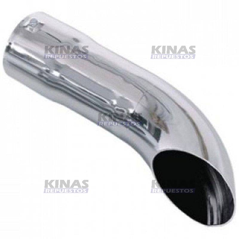 PUNTERA ESCAPE CROMADO/NIQUELADO CODO 4P 380MM | TC019/1778/M071H