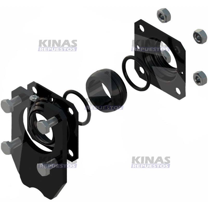 KIT/SOPORTE MANCAL EJE ZETA CARRETA FRENO SISTEMA TUBELES | 18001/2019-B-0/RIV KT.004