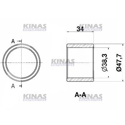 BUJE EJE ZETA CARRETA SISTEMA BENDIX 48X38X34 (HIERRO) | THO-19008/2321