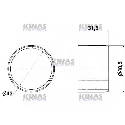BUJE EJE ZETA CARRETA SISTEMA TUBELESS 50.9X41.6X42 (HIERRO) | THO-19004/2314