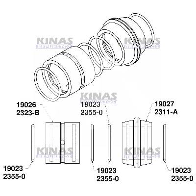 KIT REPARO BUJE EJE ZETA FRENO CARRETA TUBELESS GUERRA 47X38.5 (NYLON) | THO-18015/2307A