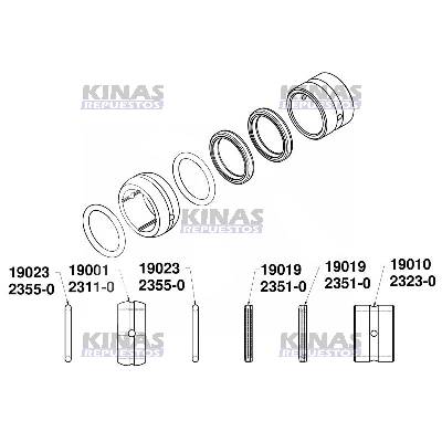 KIT REPARO BUJE EJE ZETA FRENO CARRETA 47.7X38.3X34 (NYLON) | THO-18004/2301