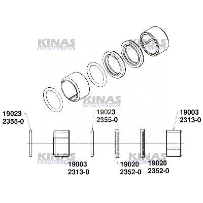 KIT REPARO BUJE EJE ZETA FRENO CARRETA 47.7X38.3X30 (NYLON) | THO-18009/2303