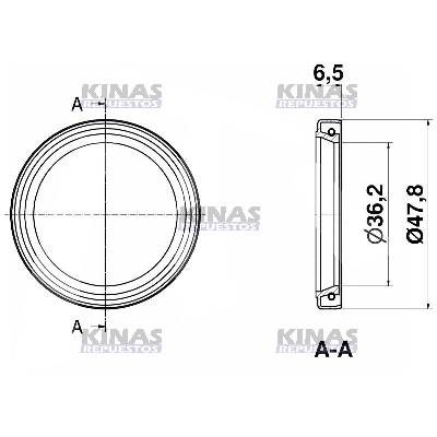 RETEN EJE ZETA FRENO CARRETA 48X38X6.5 | THO-19019/2351