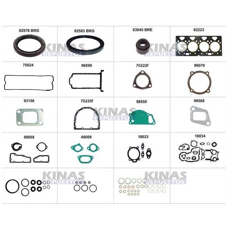 JG JUNTA MOTOR PERKINS S4/S4T P4000/P4007 TURBO | 80349/P4006/8S