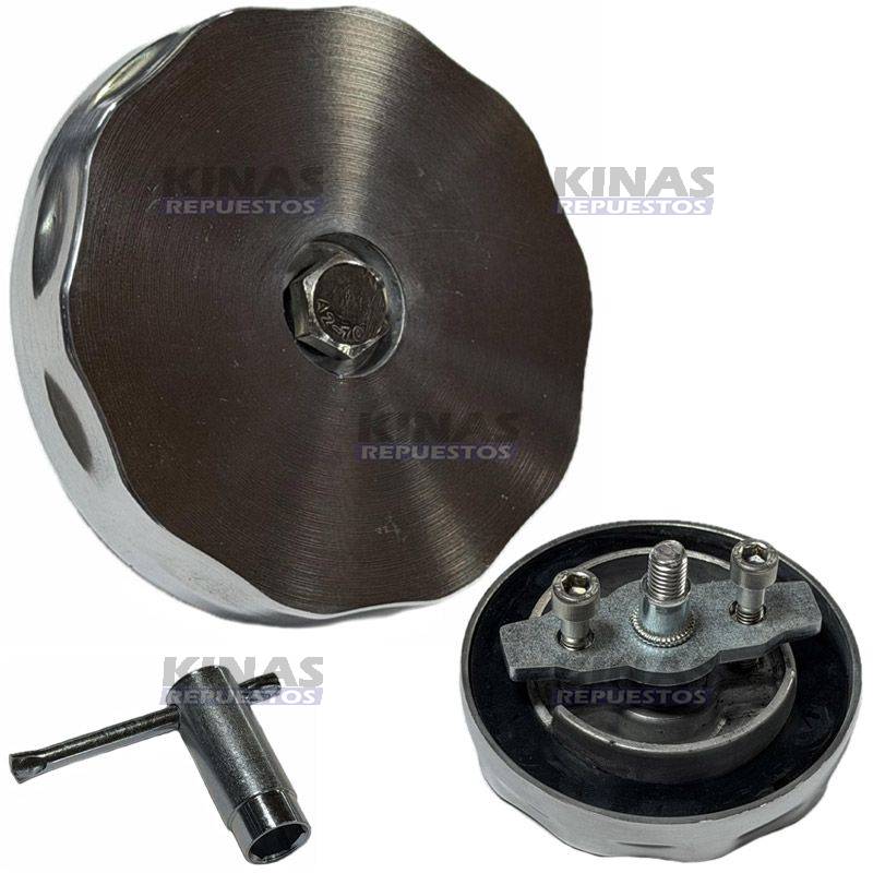TAPA ANTIHURTO TANQUE COMBUSTIBLE SCANIA 112/113/VOLVO (CROMADA) | 641505