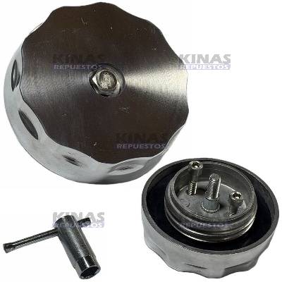 TAPA ANTIHURTO TANQUE COMBUSTIBLE SCANIA P94/114/124/S4/MBB/FORD (CROMADA) | 641502