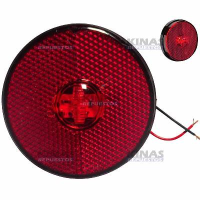 FARO SENALERO LATERAL CARRETA RANDON 88MM ROJO LED (CABLE) SIN SOPORTE | 040703