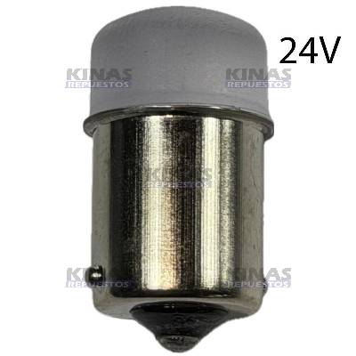 FOCO SENALERO LED BA15S 1POLO BLANCO 24V | 688
