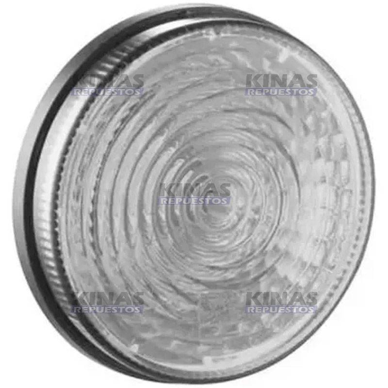 FARO SENALERA TRASERO CARRETA RANDON REDONDO 125MM BLANCO (S/SOQUETE) | 1191 CR