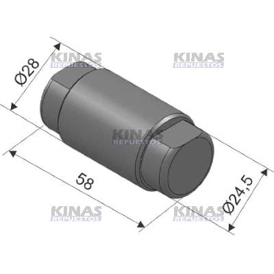 ROLDANA ZAPATA FRENO CARRETA BENDIX 28MM | 2164