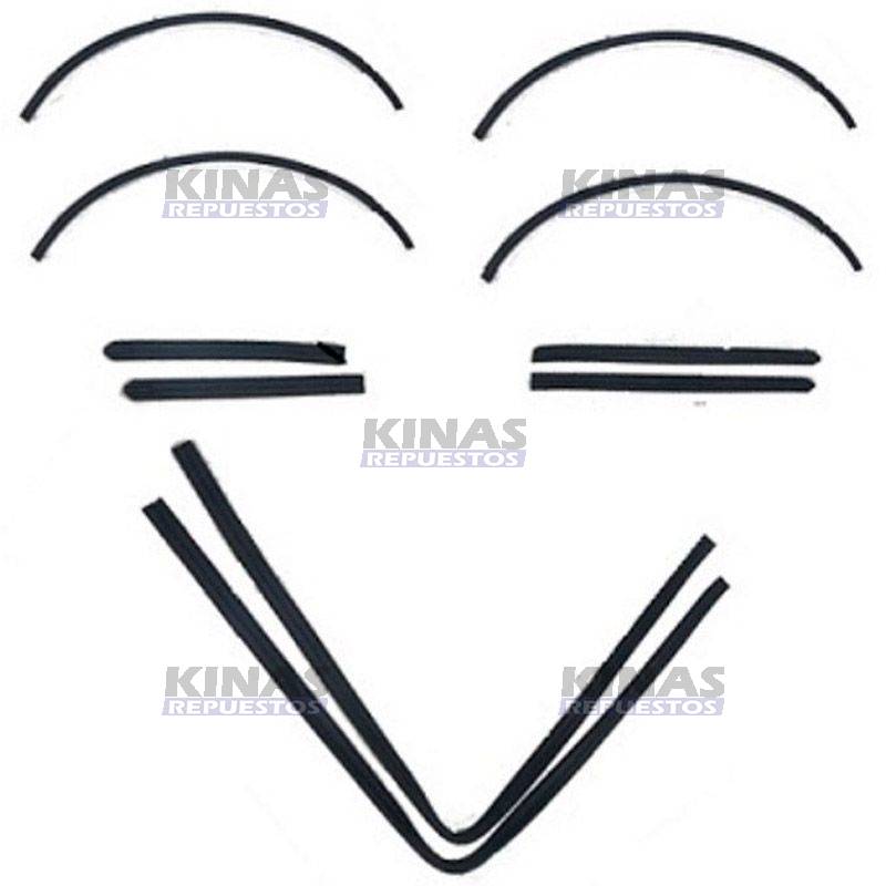 JG GOMA CANALETA VIDRIO PUERTA SCANIA 112/113 10PZ COMP | 537072.1/12017