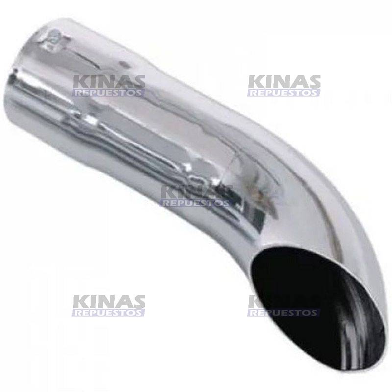 PUNTERA ESCAPE NIQUELADO CODO CROMADO 4P.1/2 440MM | TC018/S316H