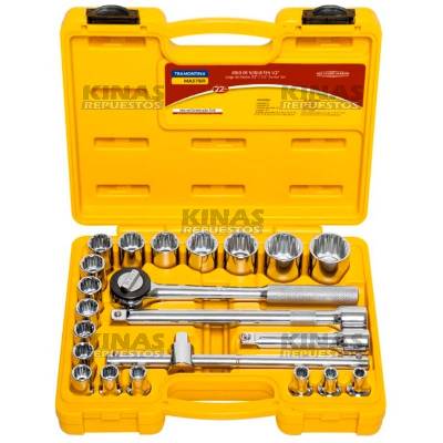 JUEGO LLAVE TUBO MASTER 1/2 22PZ (ESTRIADO) | 43600/916419