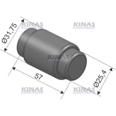 ROLDANA ZAPATA FRENO CARRETA MASTER (55X31,75X25,4) | 2276