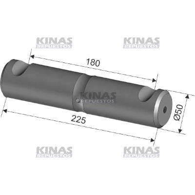 PERNO BALANZA SUSPENCION CARRETA/TRUCK 50X225 CHAVETA CONICA | 8565/DL110291/964.100