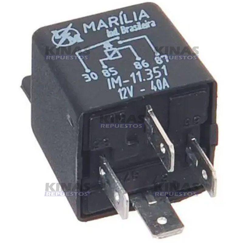 RELAY AUXILIAR UNIVERSAL 12V 4T 40AMP | IM-11351