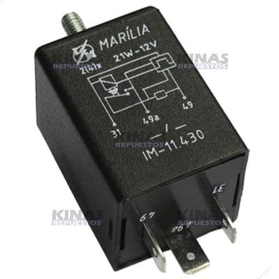 RELAY ELETRICO SENALERA/PISCA 3 TERMINALES 12V  | IM-11430