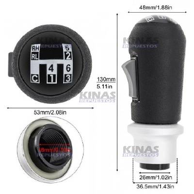 MANOPLA CAMBIO 6 MARCHAS SCANIA P94/114/124/S4 3X3 C/BOTON | 1485717/1369975S/ER3602/1.14551/041.138