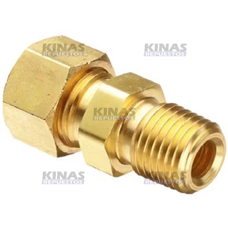 CONEXION UNION MACHO 8MM X 1/4NPT (13MM) METAL | 2204 8 X 1/4 / RG 1003-19/195