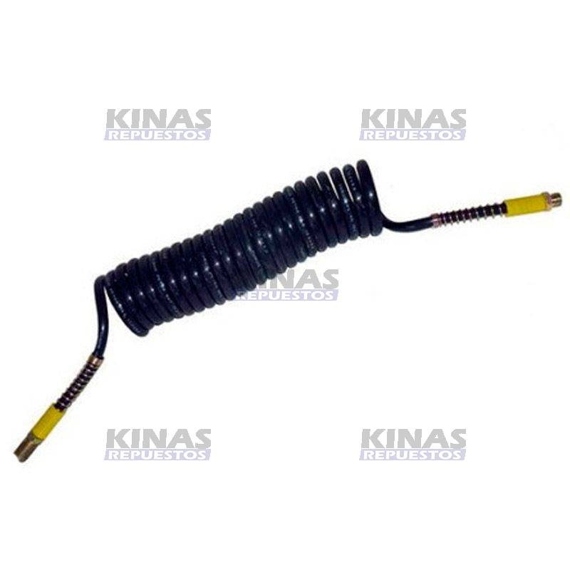 MANGUERA ASPIRAL FRENO CARRETA NEGRO 5.5MT C/NIP M16 | 765-M16-PT