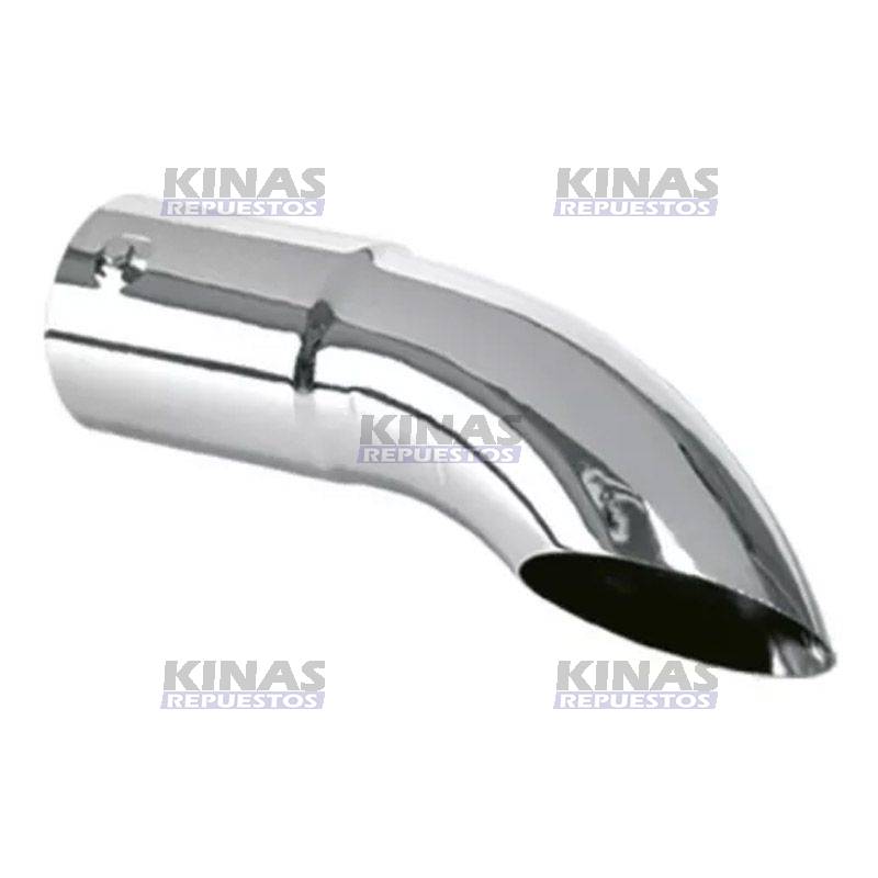 PUNTERA ESCAPE CROMADO/NIQUELADO CURVADO 5P 360MM | TC027