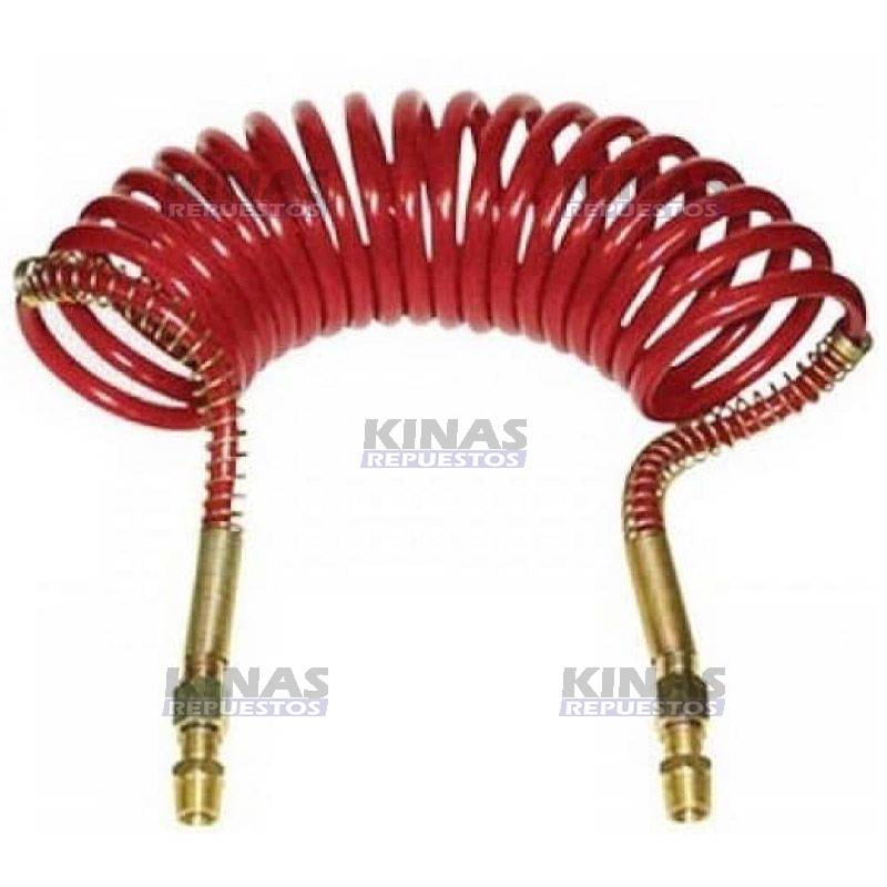 MANGUERA ASPIRAL FRENO CARRETA ROJO 5.5MT C/NIP M16 | 765-M16-VM/533480