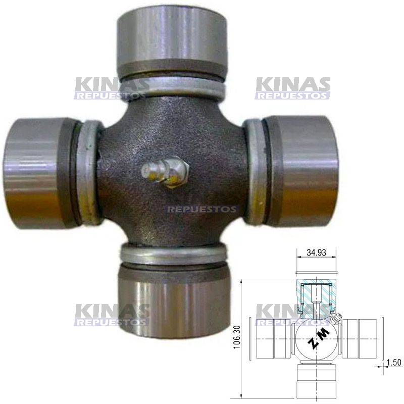 CRUCETA CARDAN VW 7110/8140/MB 709/710/912/SPRINTER 35X106 | 35.001.14/3500114