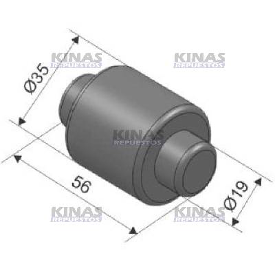 ROLDANA ZAPATA FRENO CARRETA 35MM | 2296/M10