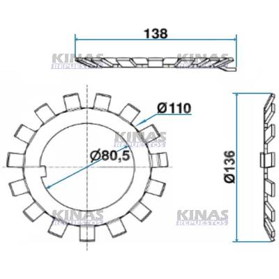 SEGURO ARANA MAZA CARRETA RANDON MODERNA 80MMX138MM | 22006/52779/0571